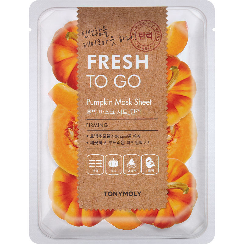 Korean Fresh To Go Face Sheet Mask - Pumpkin