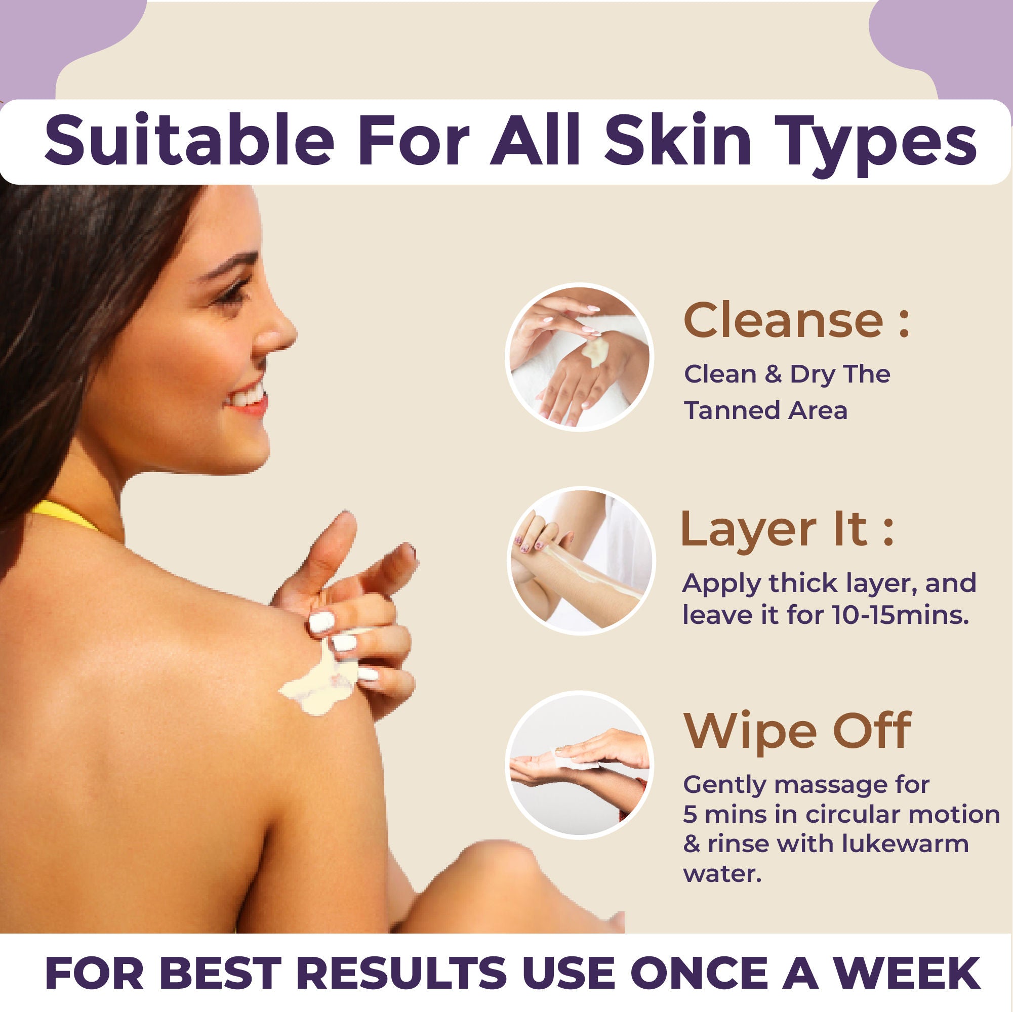 Instalite Detan Wipe Off Body Cream