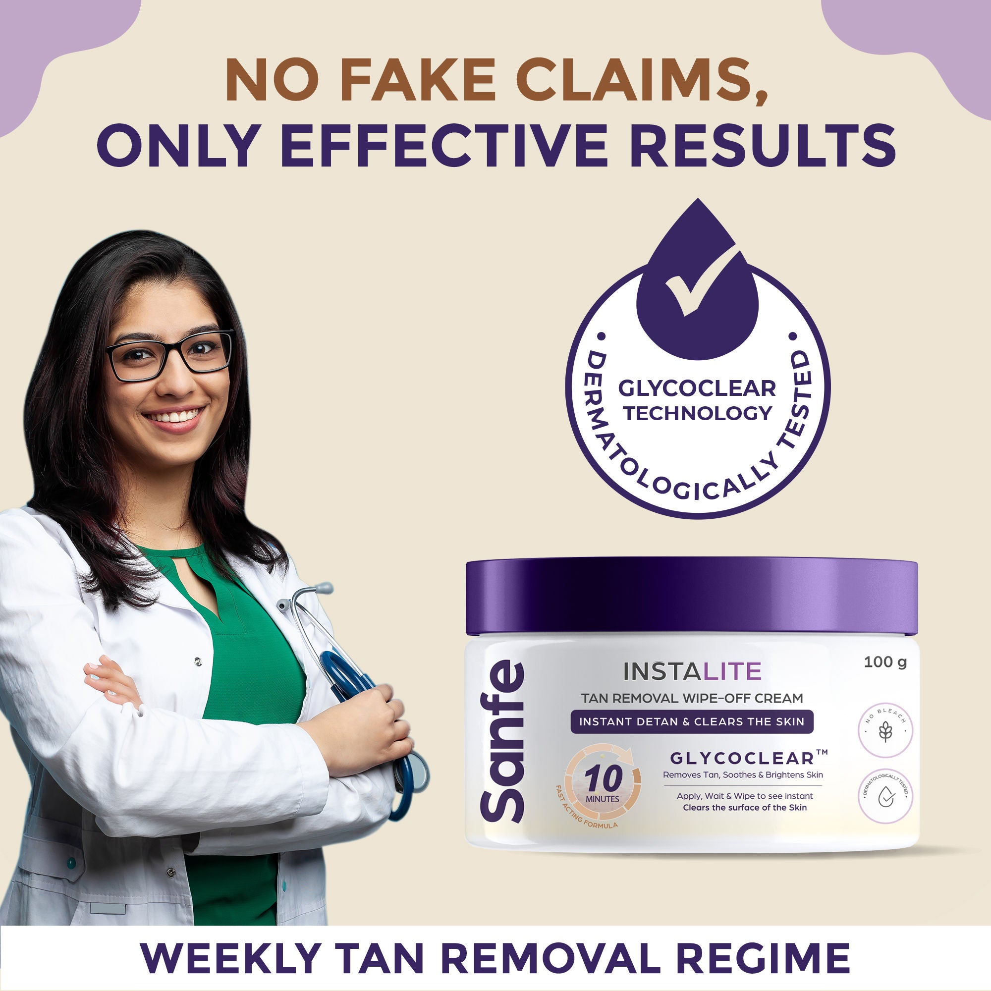 Instalite Detan Wipe Off Body Cream