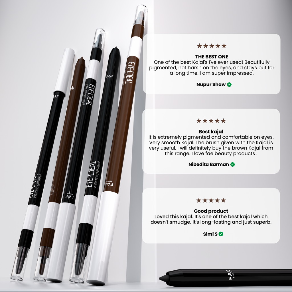Eye-Deal Kajal - 24Hr Waterproof, Smudge-Proof with in-built Sharpener