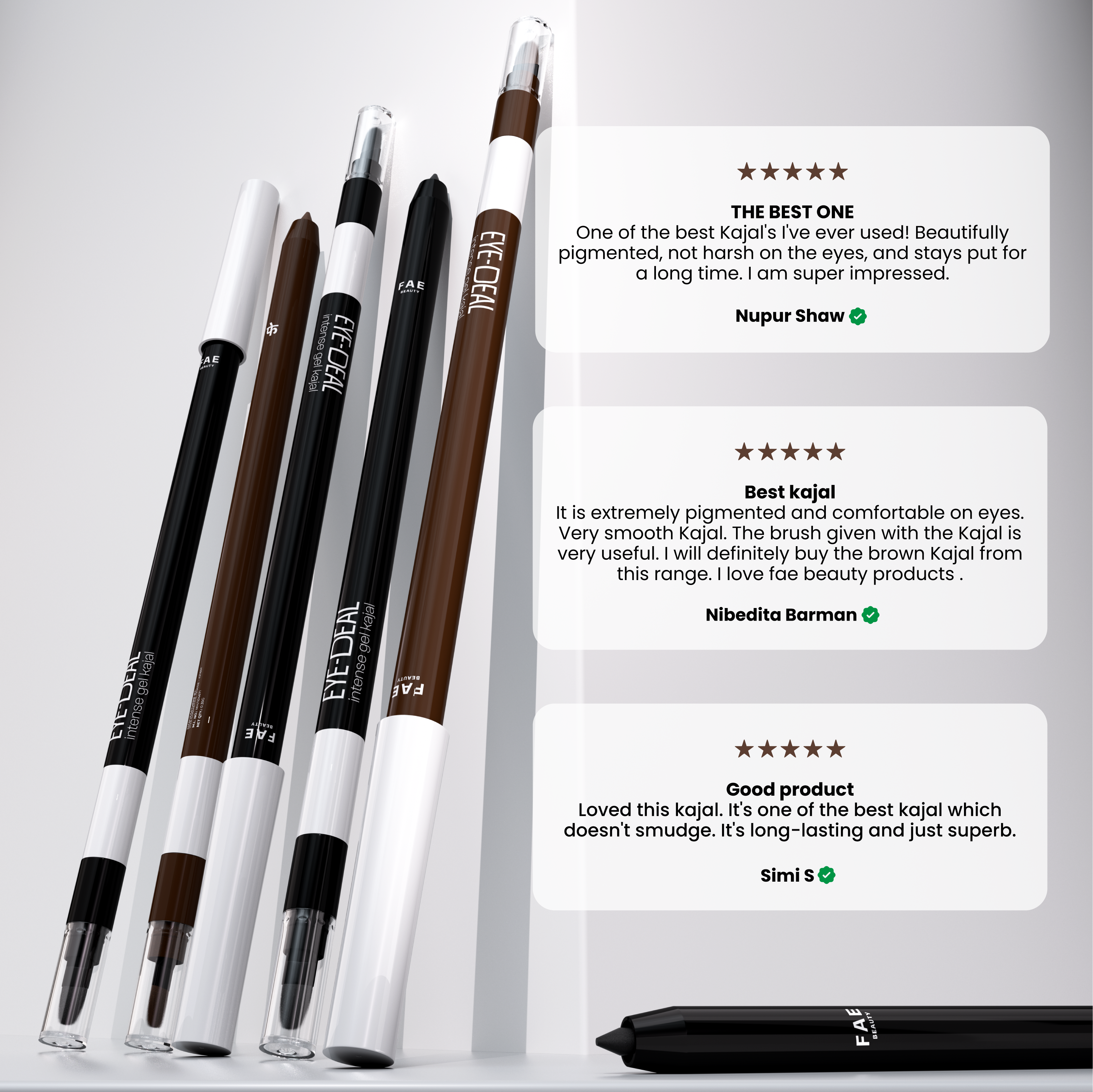 Eye-Deal Kajal - 24Hr Waterproof, Smudge-Proof with in-built Sharpener