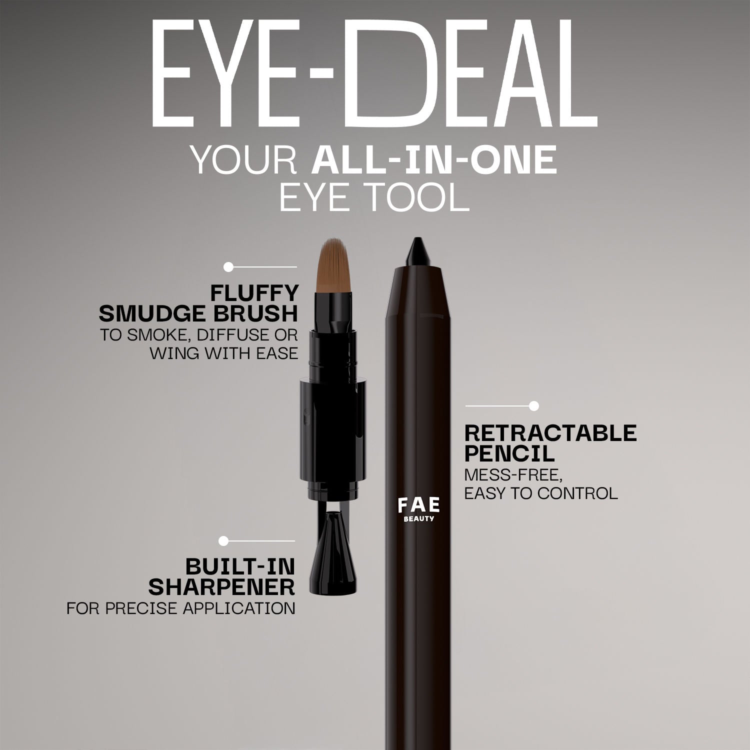 Eye-Deal Kajal - 24Hr Waterproof, Smudge-Proof with in-built Sharpener