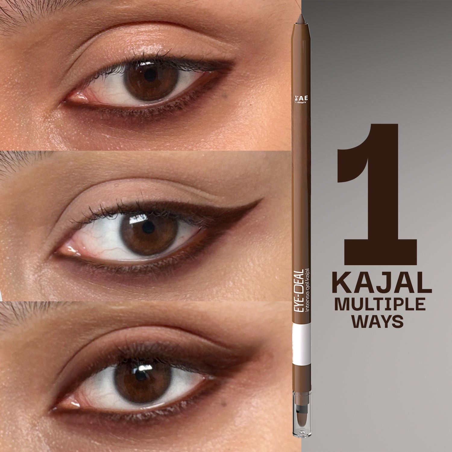 Eye-Deal Kajal - 24Hr Waterproof, Smudge-Proof with in-built Sharpener