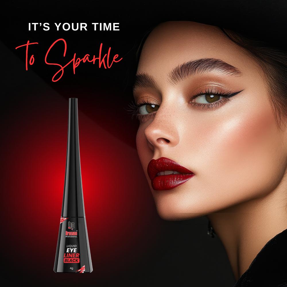 Liquid Eyeliner Smudgeproof ,Lightweight, Matte Finsih Eyeliner - Black