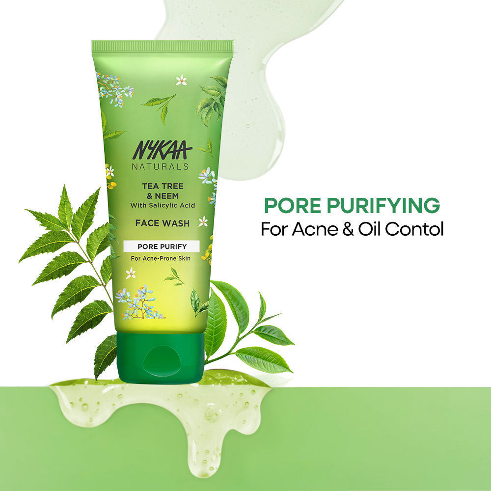 Nykaa Anti-Acne Face Wash With Salicylic Acid, Tea Tree & Neem - For Oily & Acne Prone Skin - Salicylic Acid Tea Tree Neem