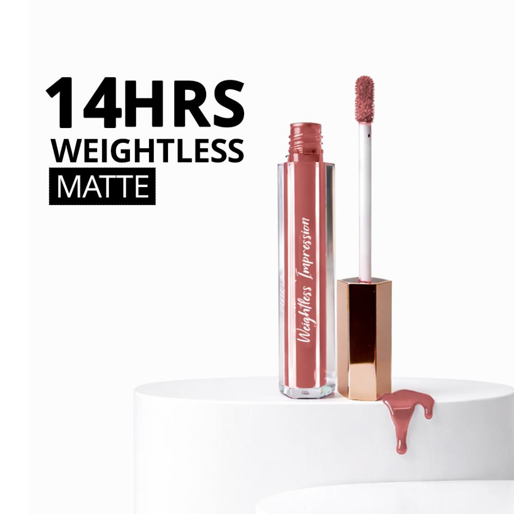 Weightless Impressions Liquid Lipstick Light Weight Smudgeproof Long Lasting - Pink Nude