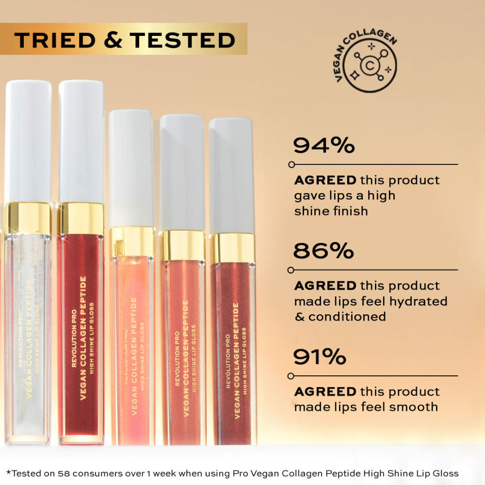 Vegan Collagen Peptide High Shine Lip Gloss