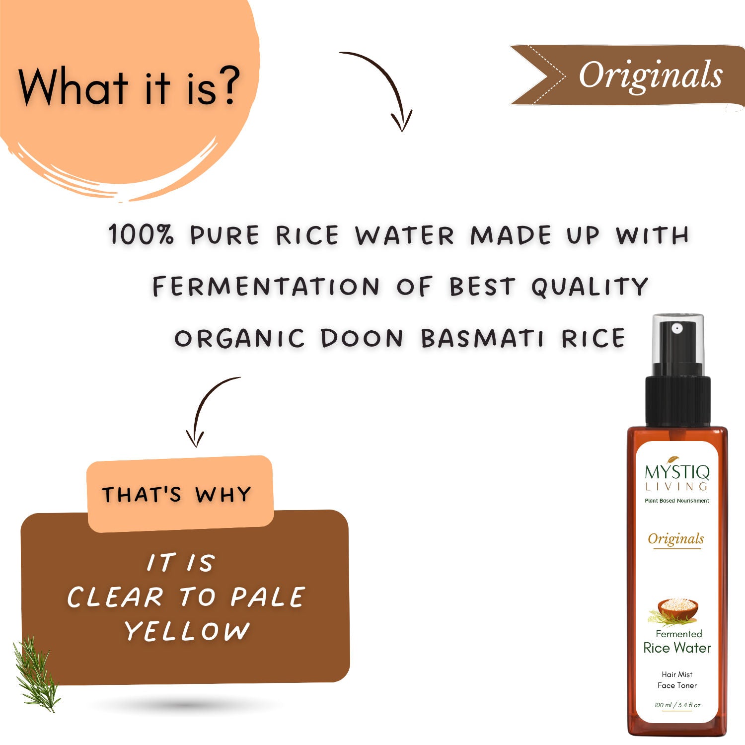 Fermented Rice Water Face Toner Spray For Korean Glass Skin, Natural Hydrating Spray