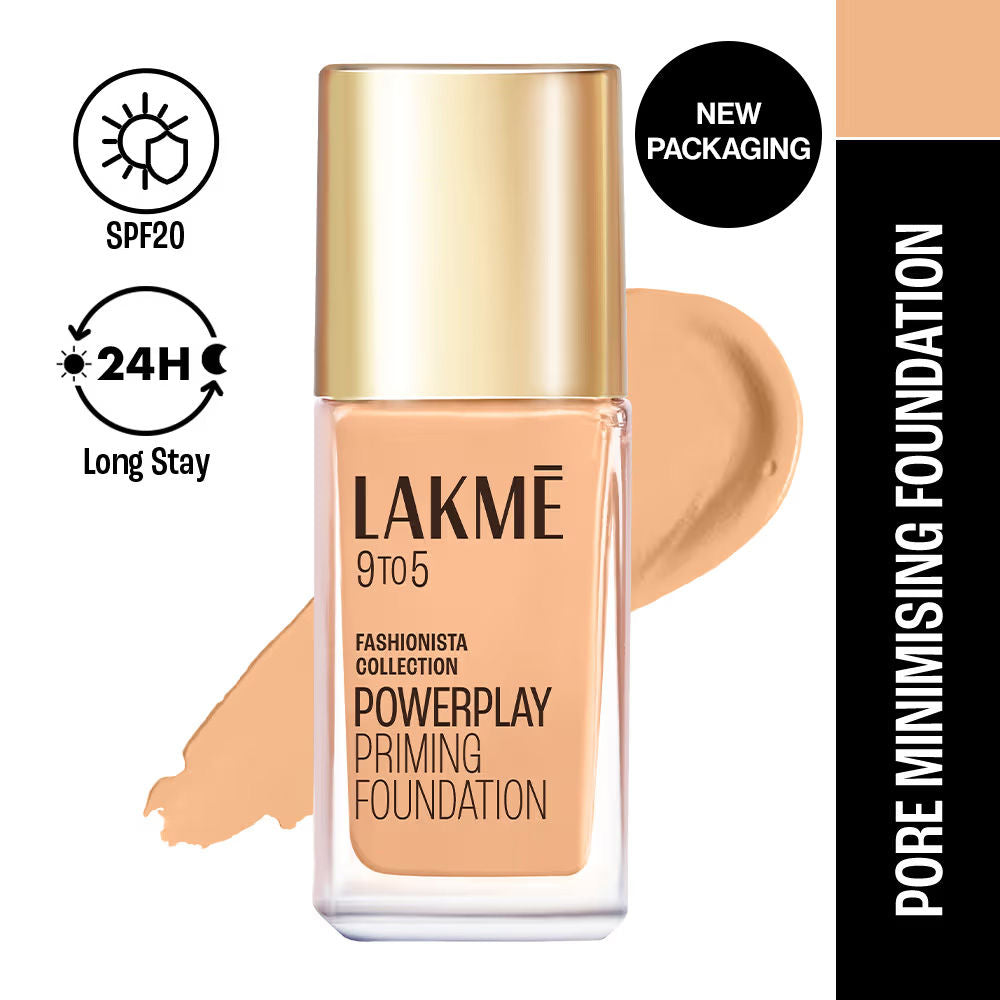 9 To 5 Powerplay Priming Foundation, Built In Primer, Long-Lasting, SPF 20