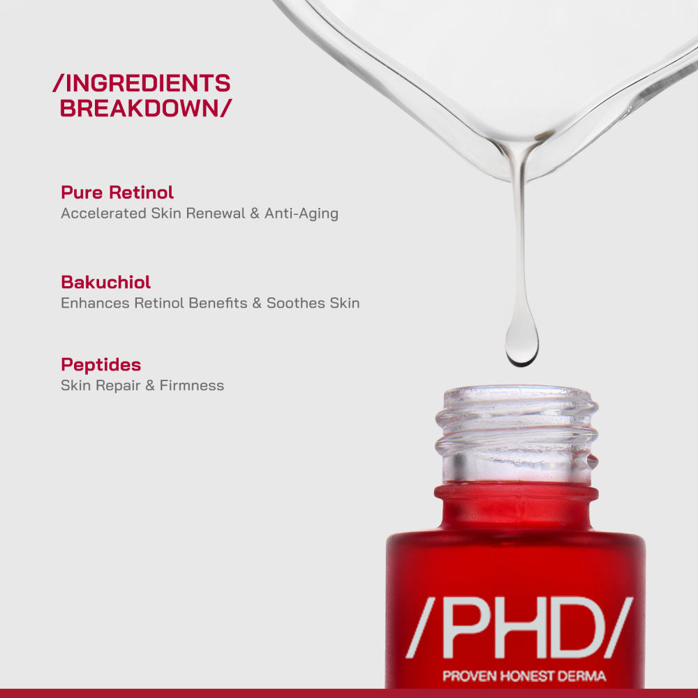 (PHD) 0.3% Retinol Serum With Bakuchiol & Peptides