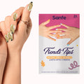 Instant Stick On Nails - Golden Chrome 24 Reusable Artificial Fake Nails Light Salon Look