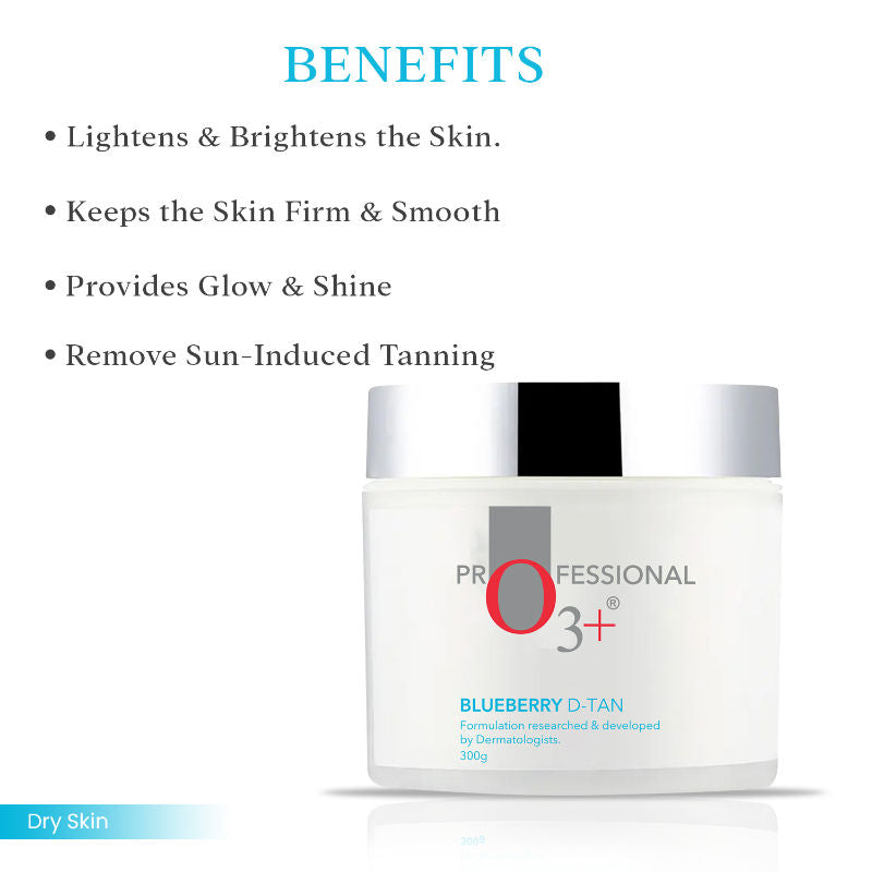 Blueberry D-TAN Face Pack for Tan Removal & Glowing Skin - Detan Mask for Dry Skin