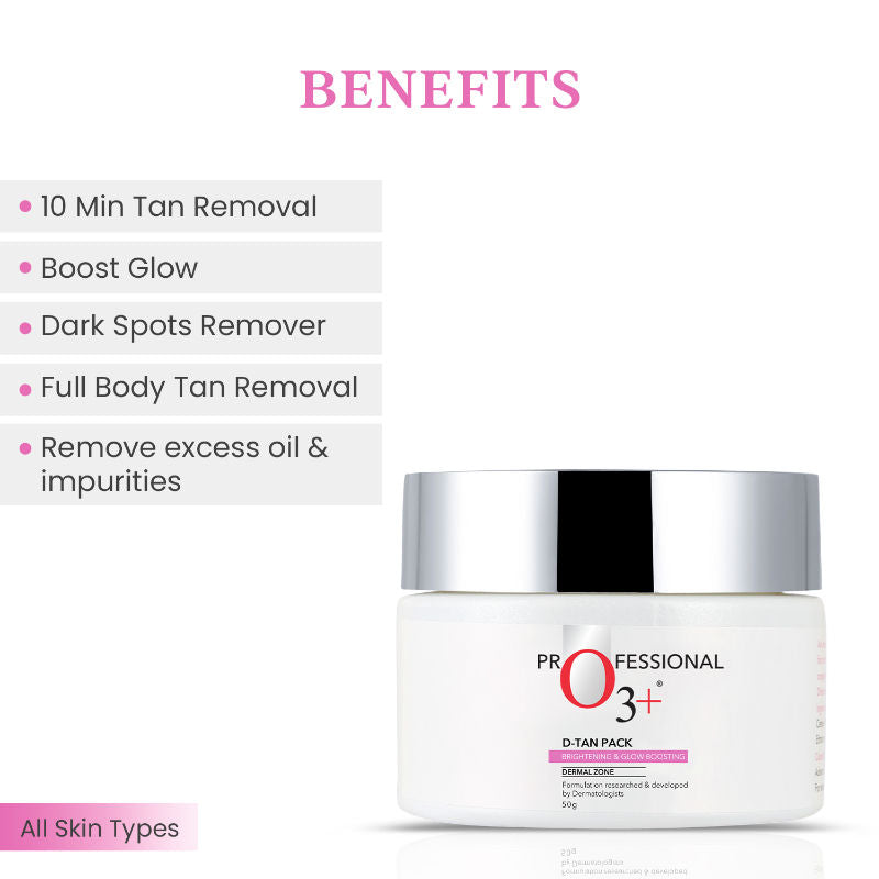 D-TAN Face Pack for Tan Removal, Brightening & Glow Boosting | For All Skin Types