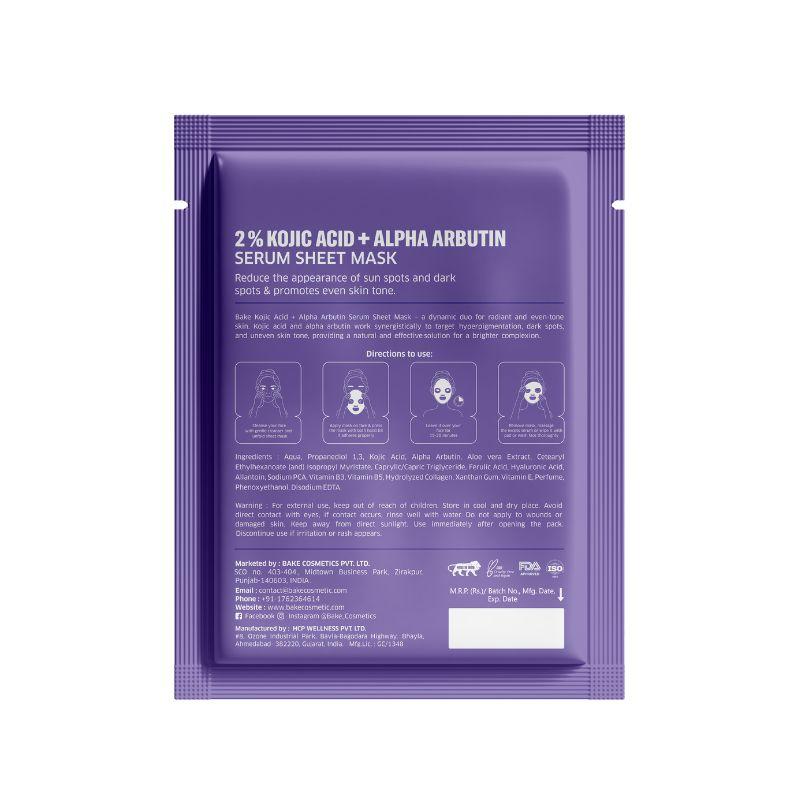 2% Kojic Acid + Alpha Arbutin Sheet Mask For Glowing Skin & Pigmentation