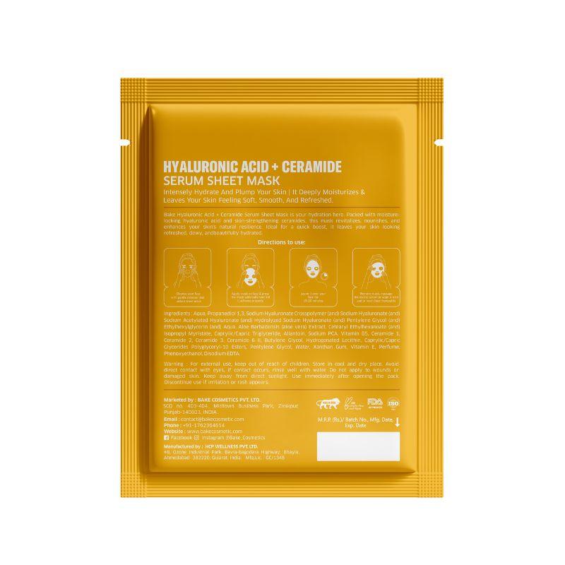 2% Hyaluronic Acid + Ceramide Serum Sheet Mask for Skin Hydration & Glowing Skin
