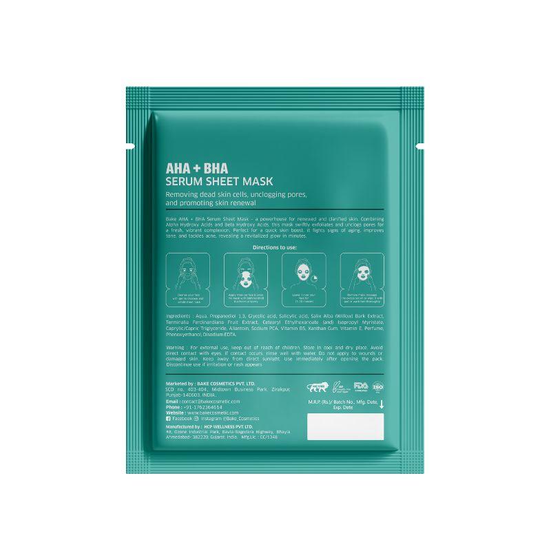 Aha + Bha Serum Sheet Mask For Pigmentation, Pimples & Glowing Skin