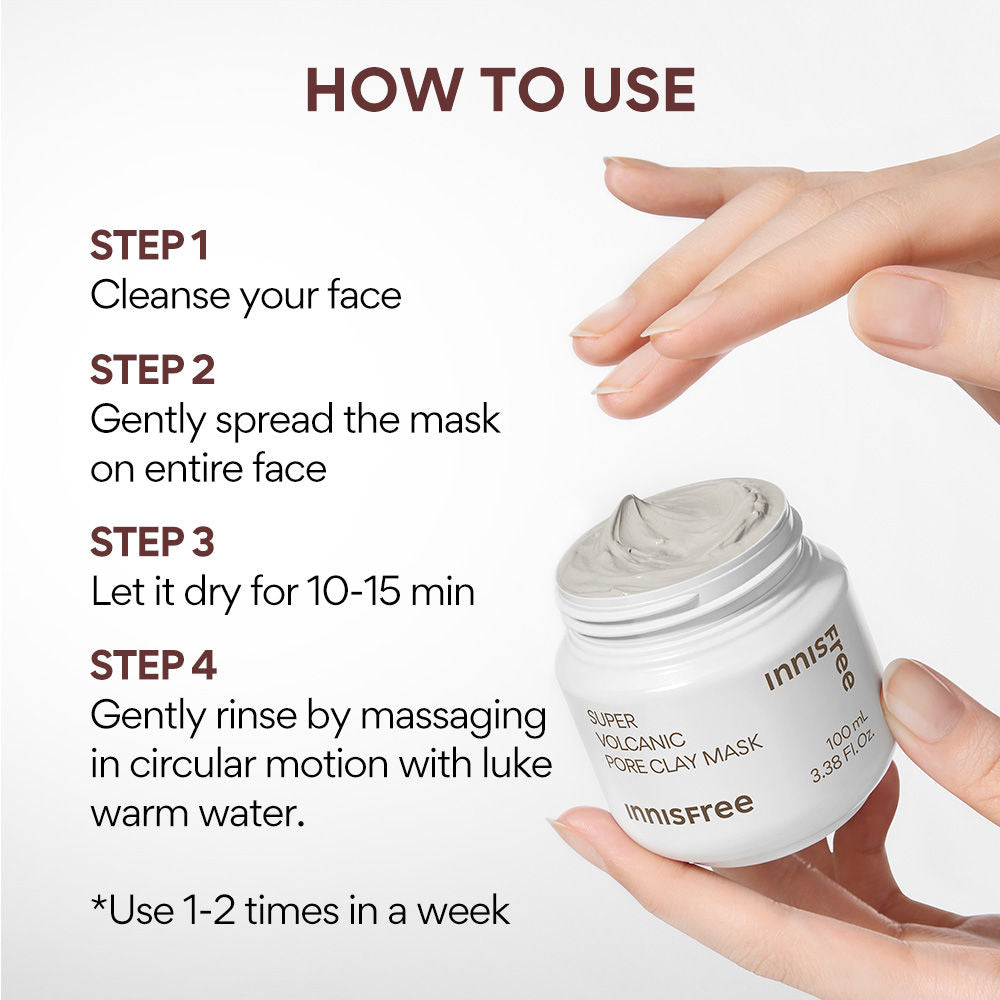 Pore Clearing Clay Mask 2X With Volcanic Clusters