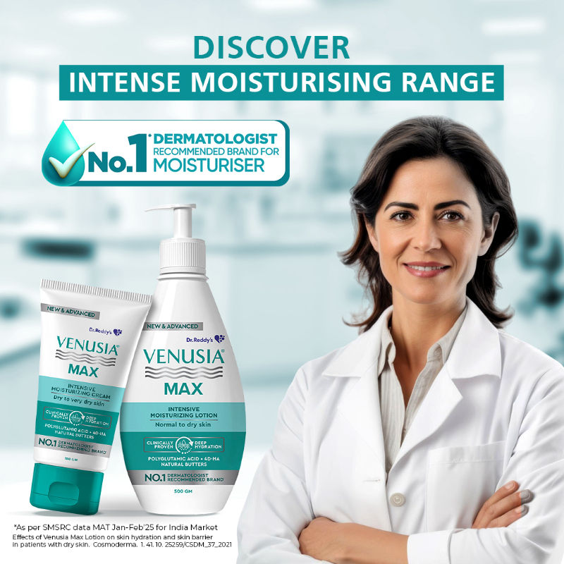 Max Intensive Moisturizing Lotion Normal To Dry Skin With 4D Hyaluronic + Polyglutamic Acid