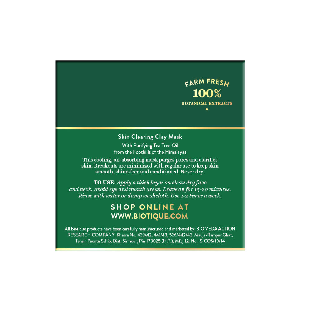 Advanced Organics Tea Tree Skin Clearing Clay Mask
