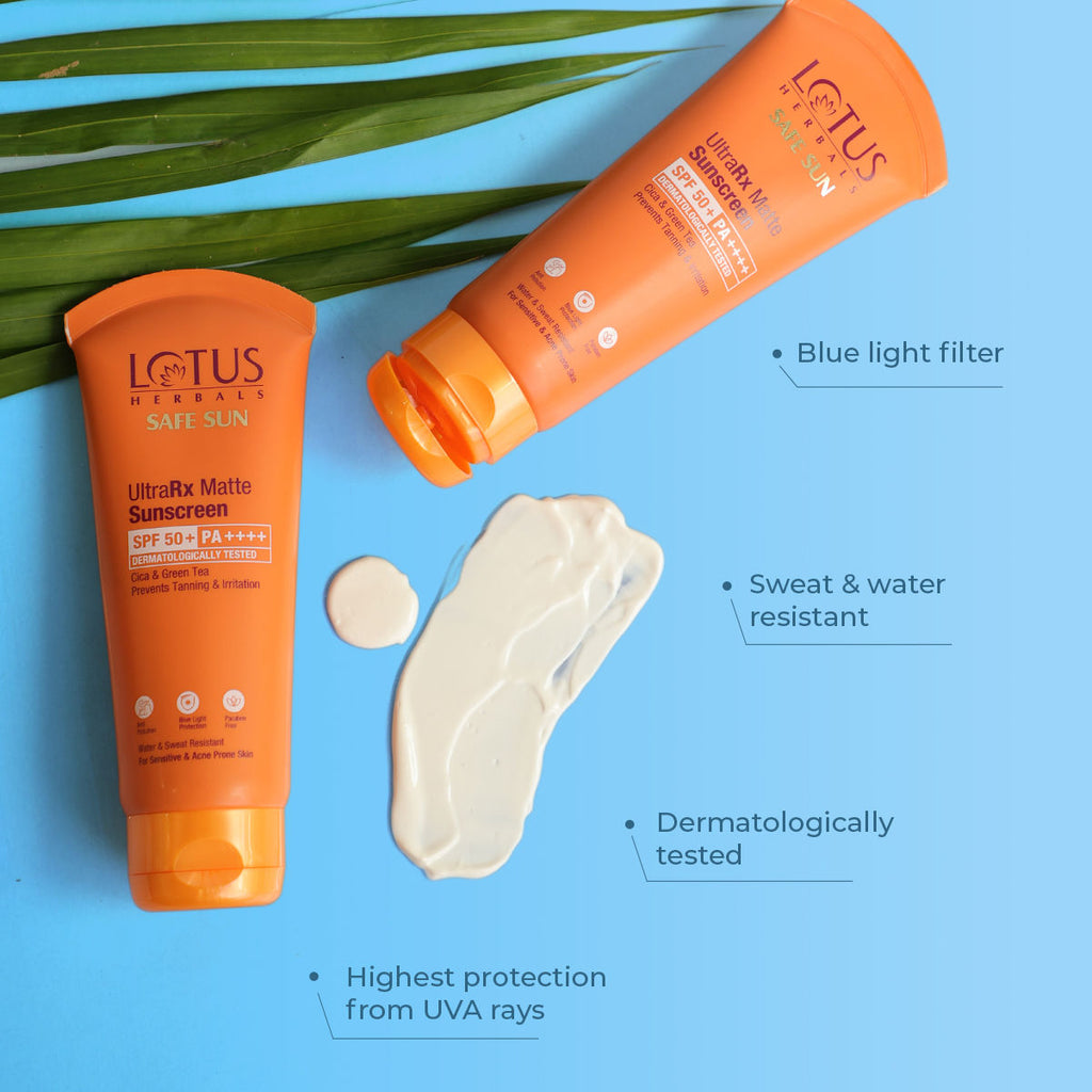 UltraRx Matte Sunscreen SPF 50+ PA++++ | With Cica and Green Tea | All Skin Types