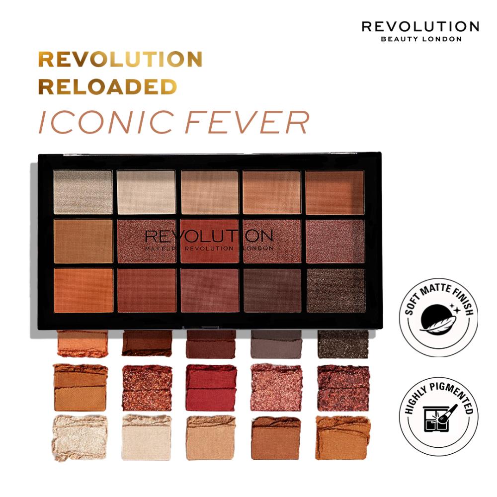 Reloaded Eyeshadow Palette-15 Smooth & Rich Shade-High Pay Off Formula - Iconic Fever
