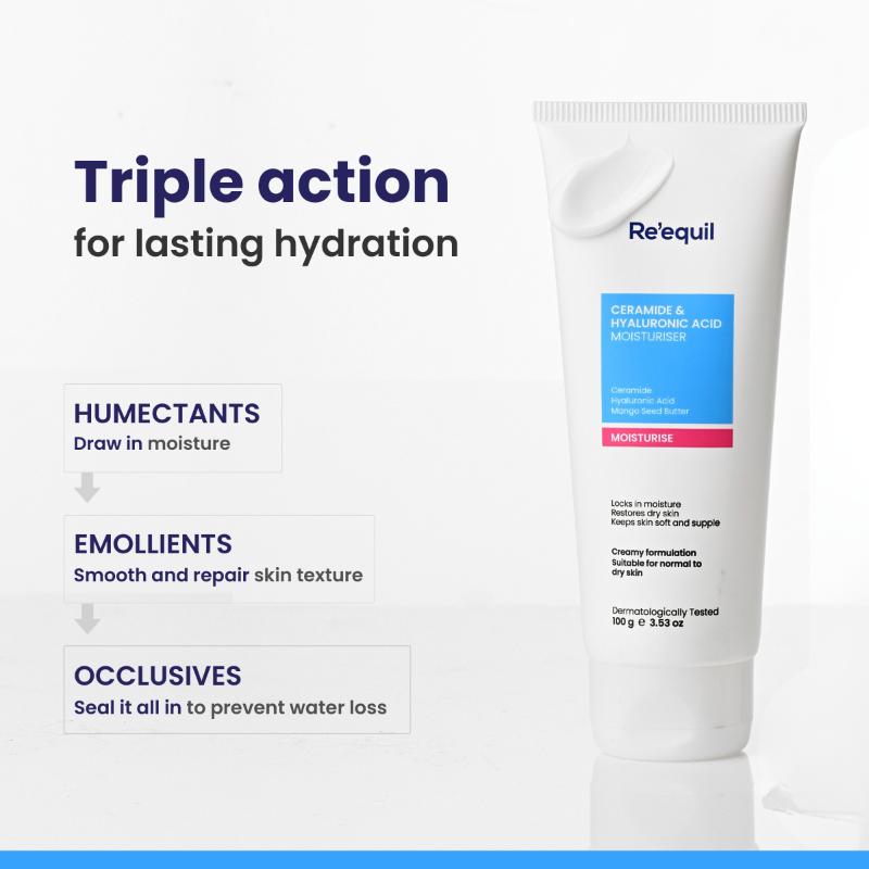 Ceramide & Hyaluronic Acid Moisturiser For Normal To Dry Skin