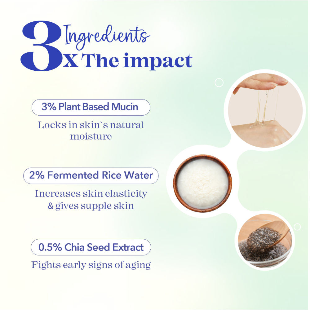 Vegan Mucin Face Serum Infused with 3% Plant Based Mucin