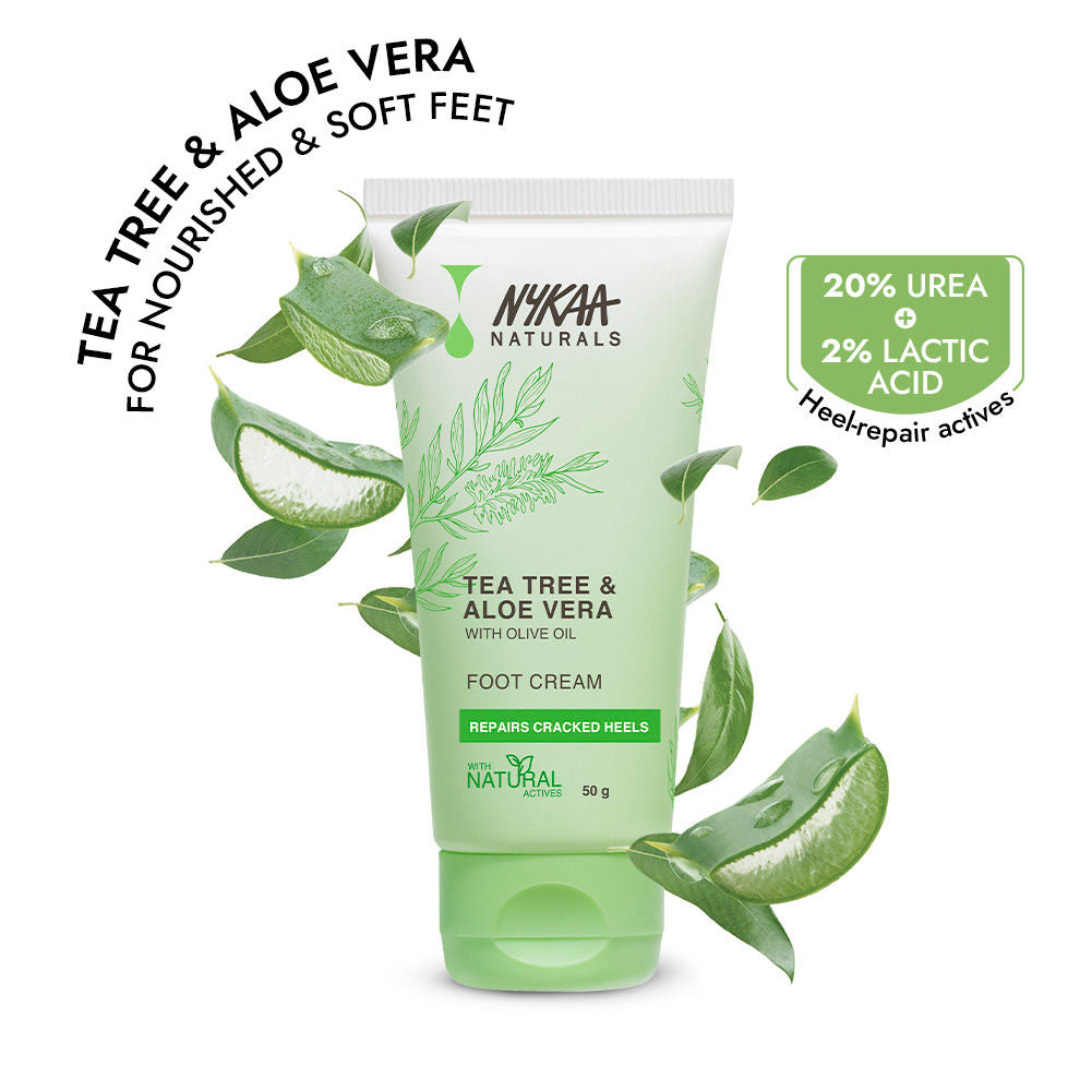 Happy Heels 20%Urea, 2%Lactic Acid Foot Cream-Dry & Cracked Feet - Tea Tree & Aloe Vera