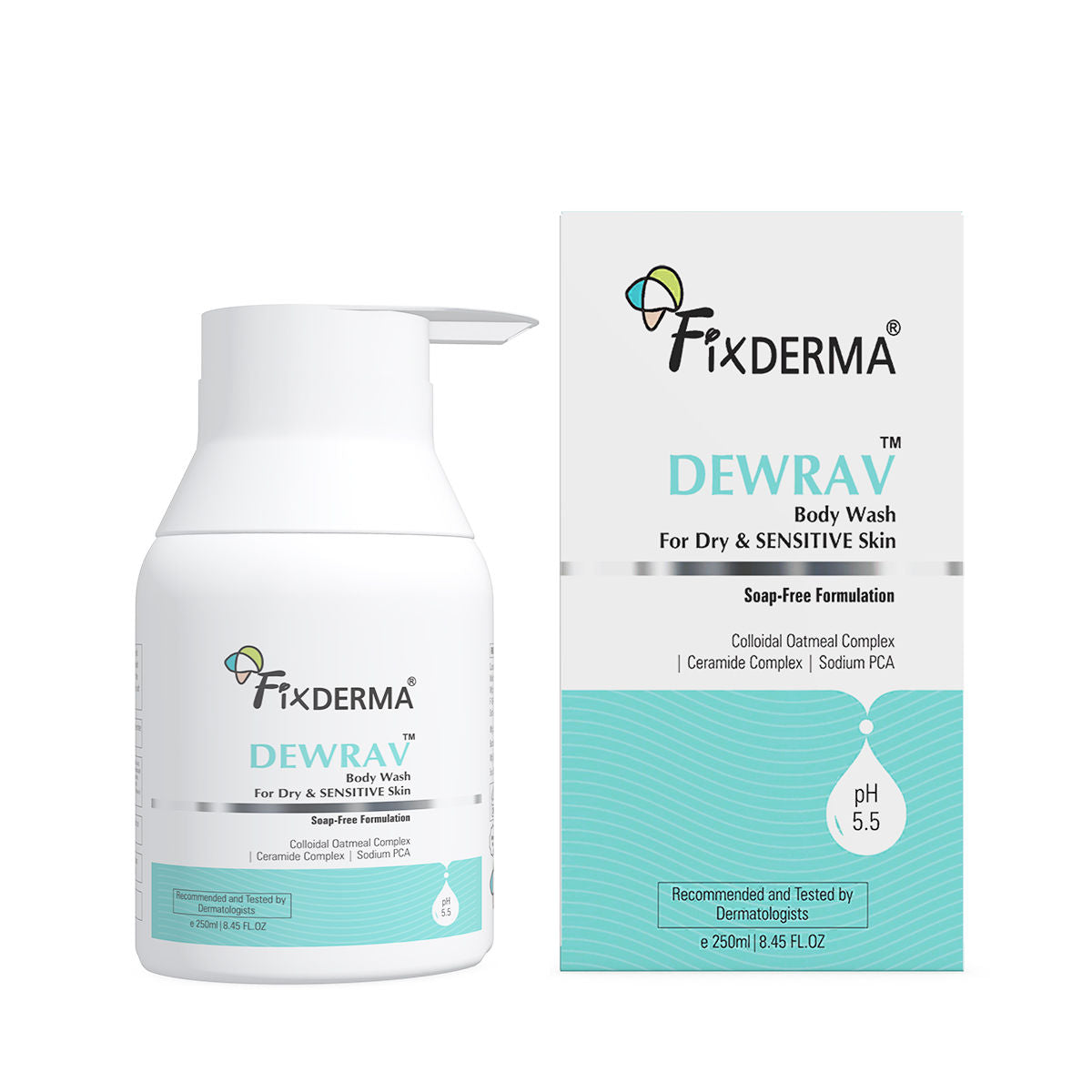 Dewrav Body Wash for Dry & Sensitive Skin with Ceramide Complex, Repair Skin Barrier