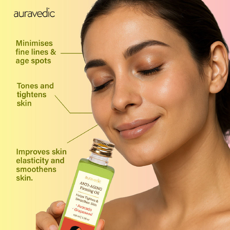 Anti Ageing Serum Face Oil For Glowing Skin With Avocado Grapeseed Firming Oil