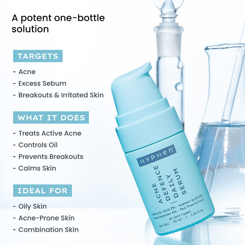 Anti Acne 10% Azelaic Acid 2% Salicylic Acid Face Serum, Tea Tree Extract, Fades Acne Marks