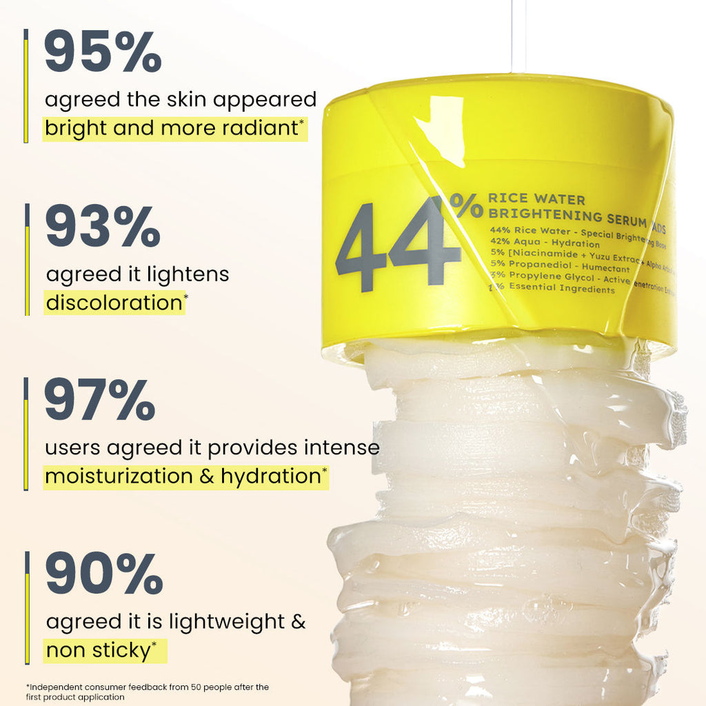 44% Rice Water Brightening Serum Pads