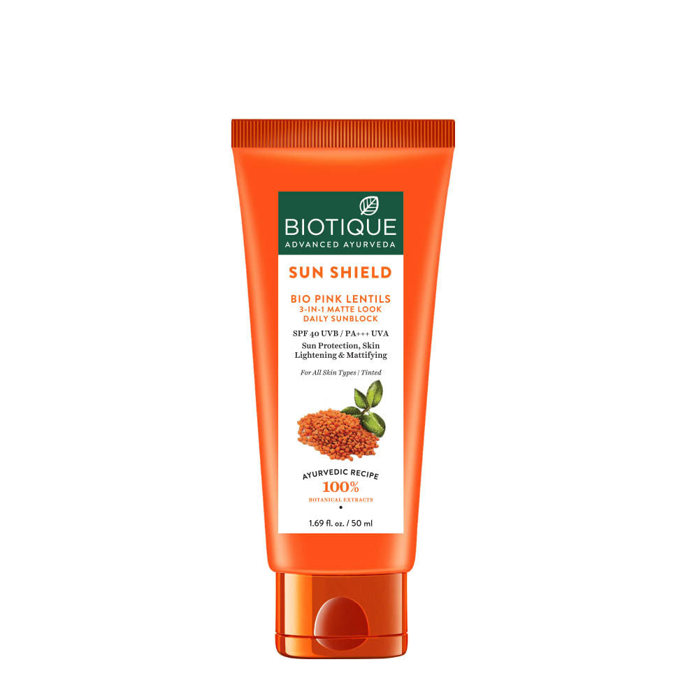 Bio Pink Lentils Matte Look Sun Block Sunscreen SPF 40