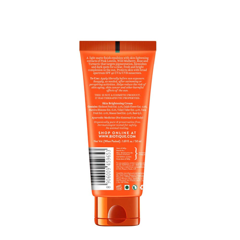 Bio Pink Lentils Matte Look Sun Block Sunscreen SPF 40