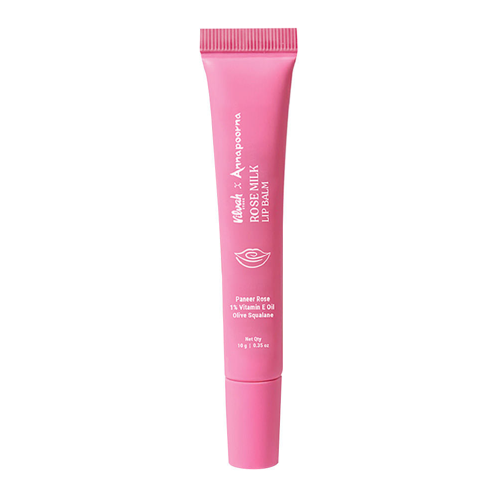 Rose Milk Lip Balm With Pink Tint & Enriched With Rose Petals, Vitamin E & Olive Squalane