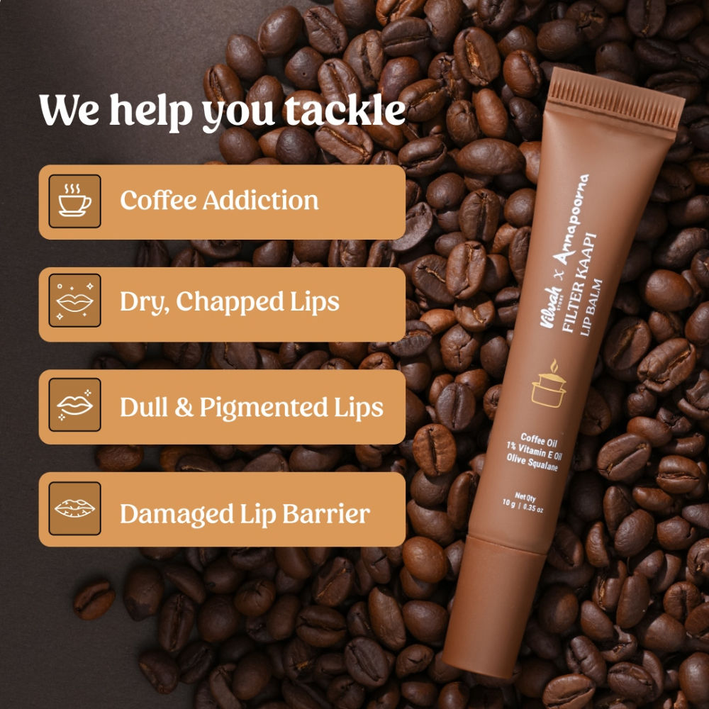 Filter Kaapi Lip Balm With Authentic Coffee Extract Brown Tint Balm For Dry & Chapped Lips