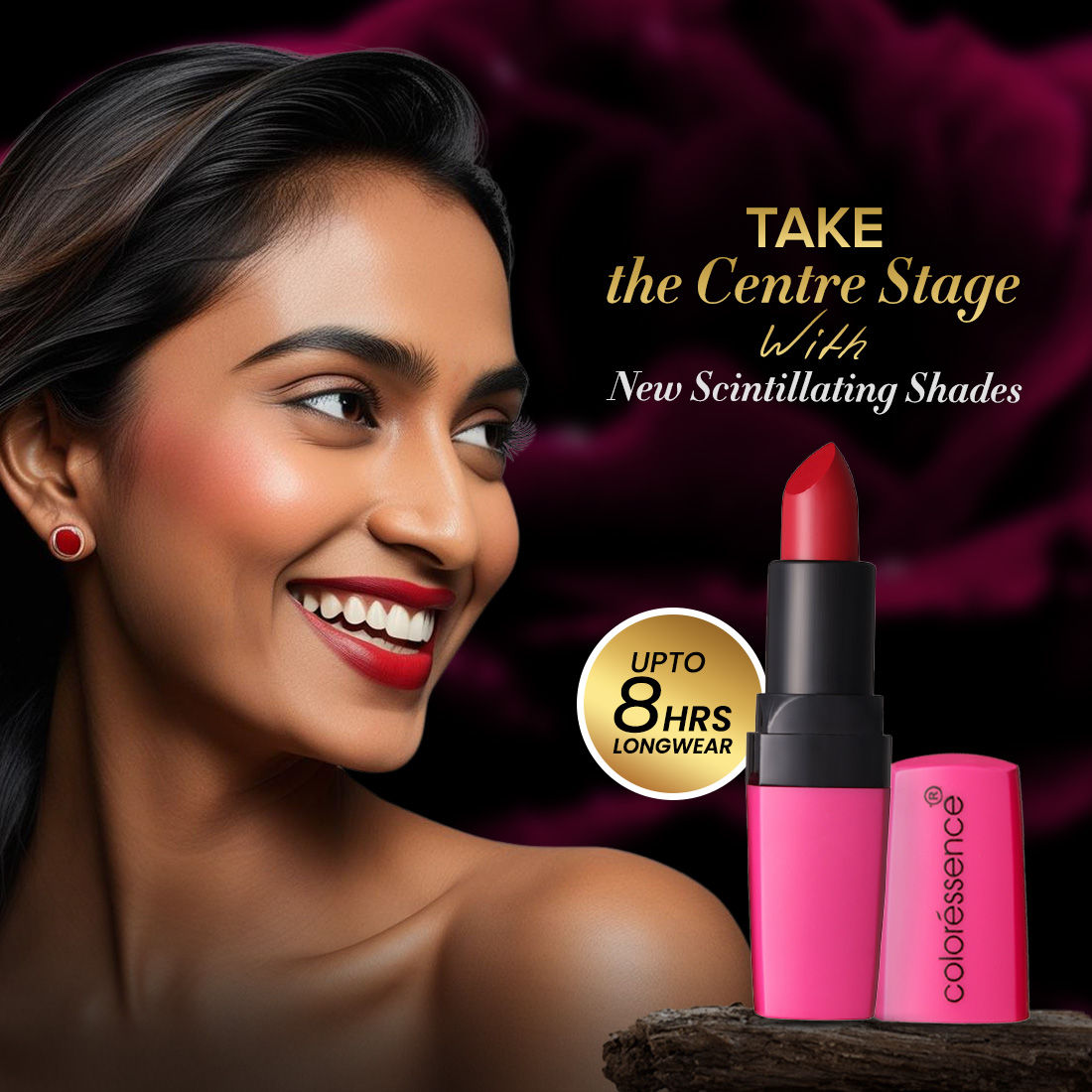 Moist Matte Lipstick, Long Lasting Hydrating Vitamin C Shea Butter Pigmented