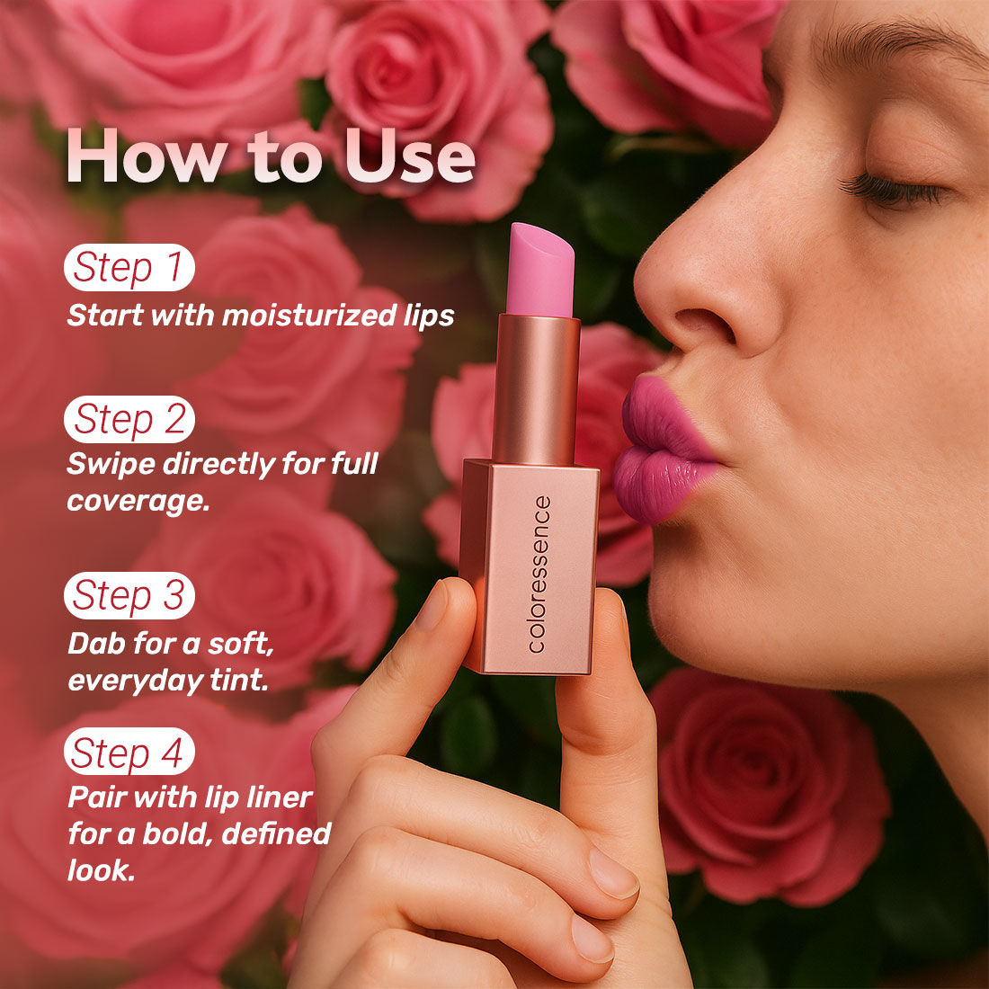 Roseate Nudes Matte Lipstick, Long Stay, Moisturising & Waterproof