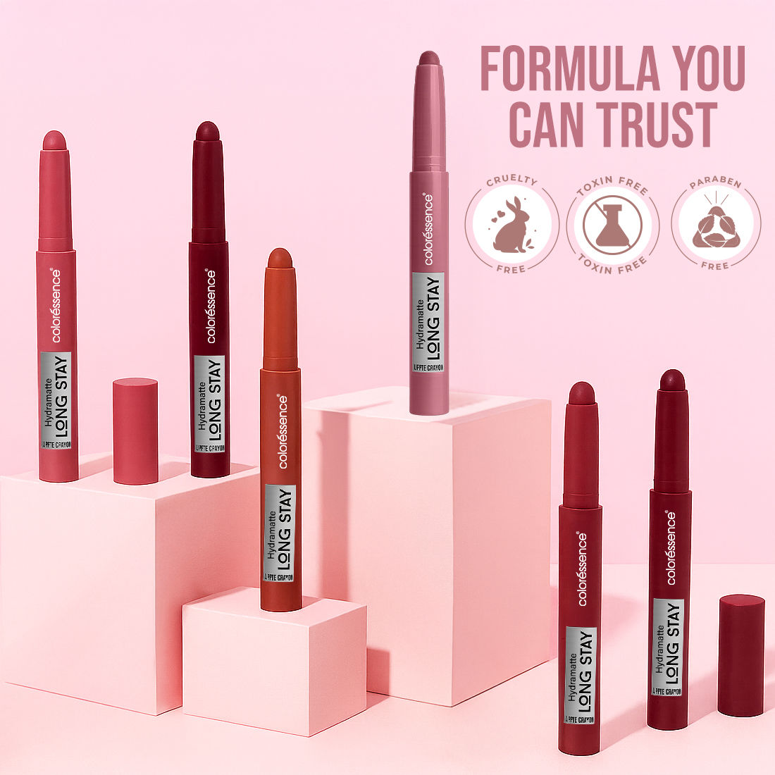 Hydra Matte Lip Crayon, Long Lasting, Smudgeproof, Hydrating Matte Finish
