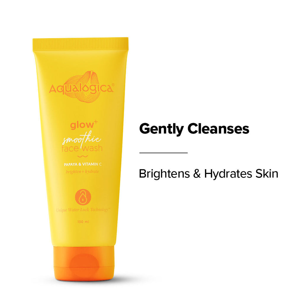Glow+ Smoothie Face Wash with Papaya & Vitamin C , Hydrates & Gently Cleanses