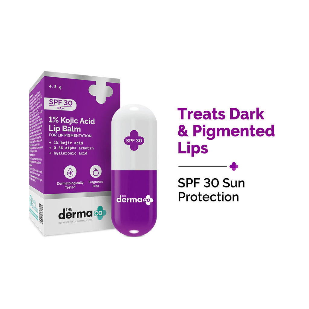 1% Kojic Acid Lip Balm with SPF 30 PA++ for Pigmentation and Dry Lips