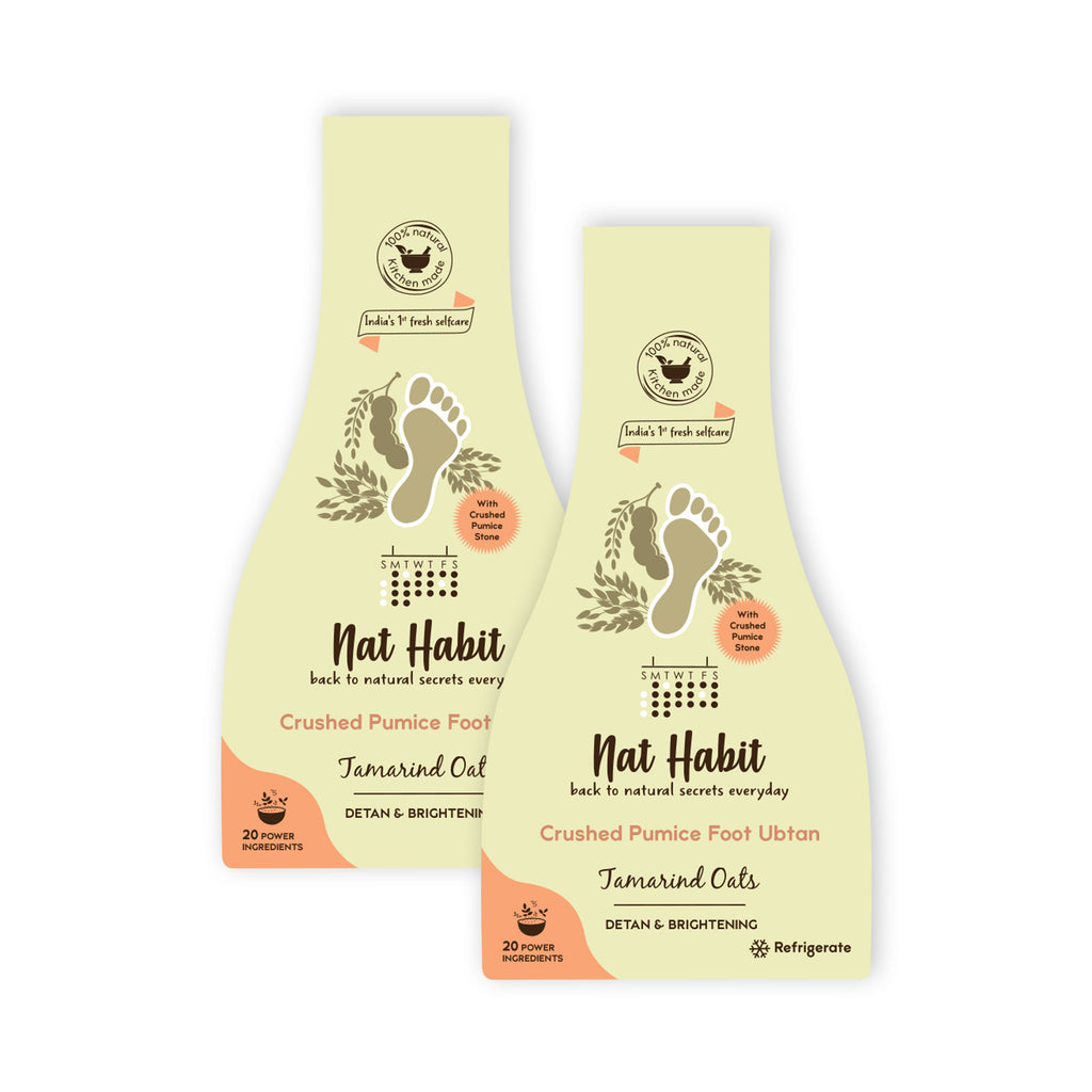 Tamarind Oats Foot Ubtan, Foot Scrub, Foot Mask for Skin Detan, Softens Feet - Pedicure