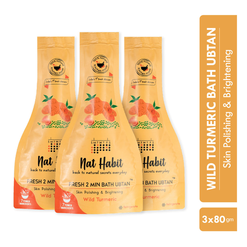 Fresh Bath Ubtan - Wild Turmeric Body Scrub For Body Detan, Pigmentation & Acne Control