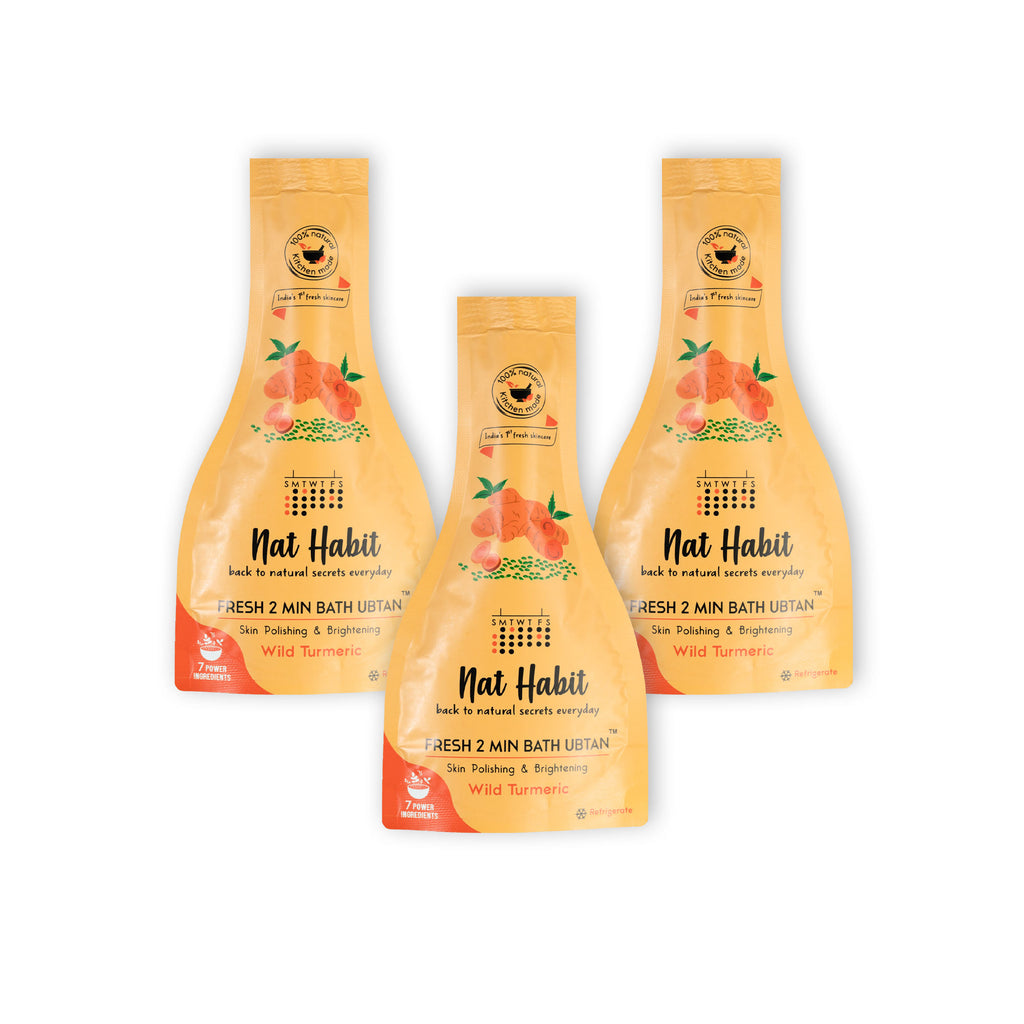 Fresh Bath Ubtan - Wild Turmeric Body Scrub For Body Detan, Pigmentation & Acne Control