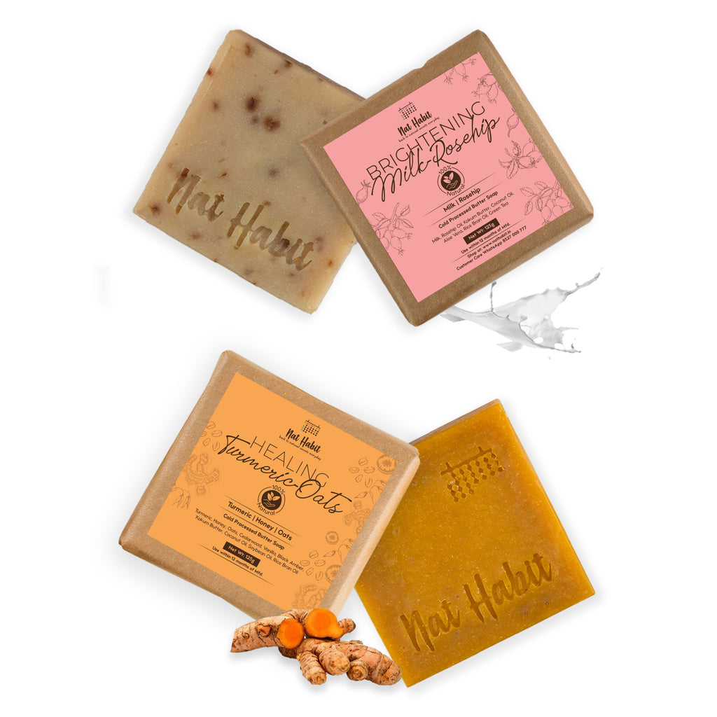 Fresh Brightening Milk Rosehip and Healing Turmeric Oats Soaps