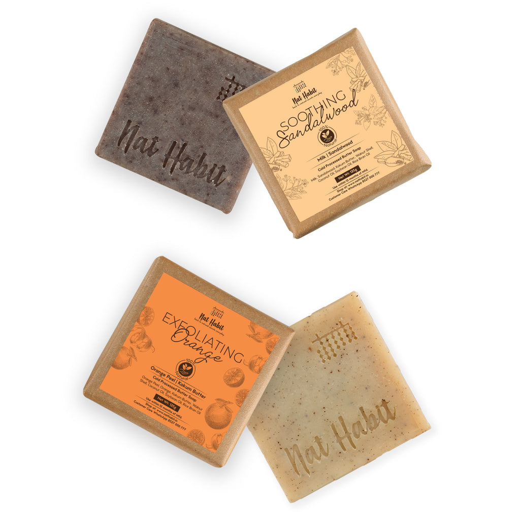 Fresh Exfoliating Orange & Soothing Sandalwood Soaps