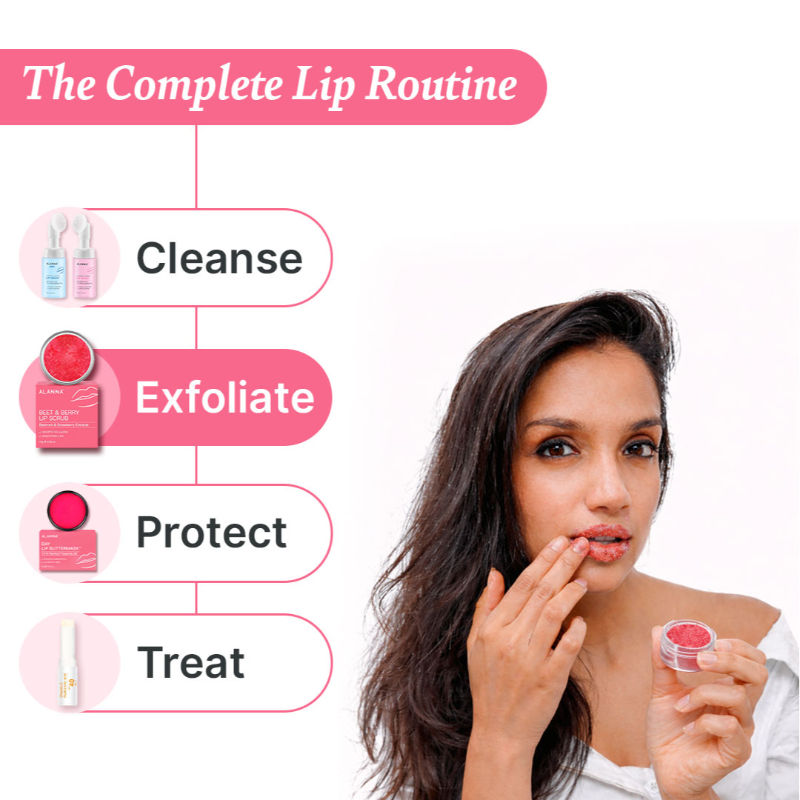 Beet & Berry Lip Scrub, Gentle Beetroot Exfoliation for Soft, Glossy Lips, For Women & Men