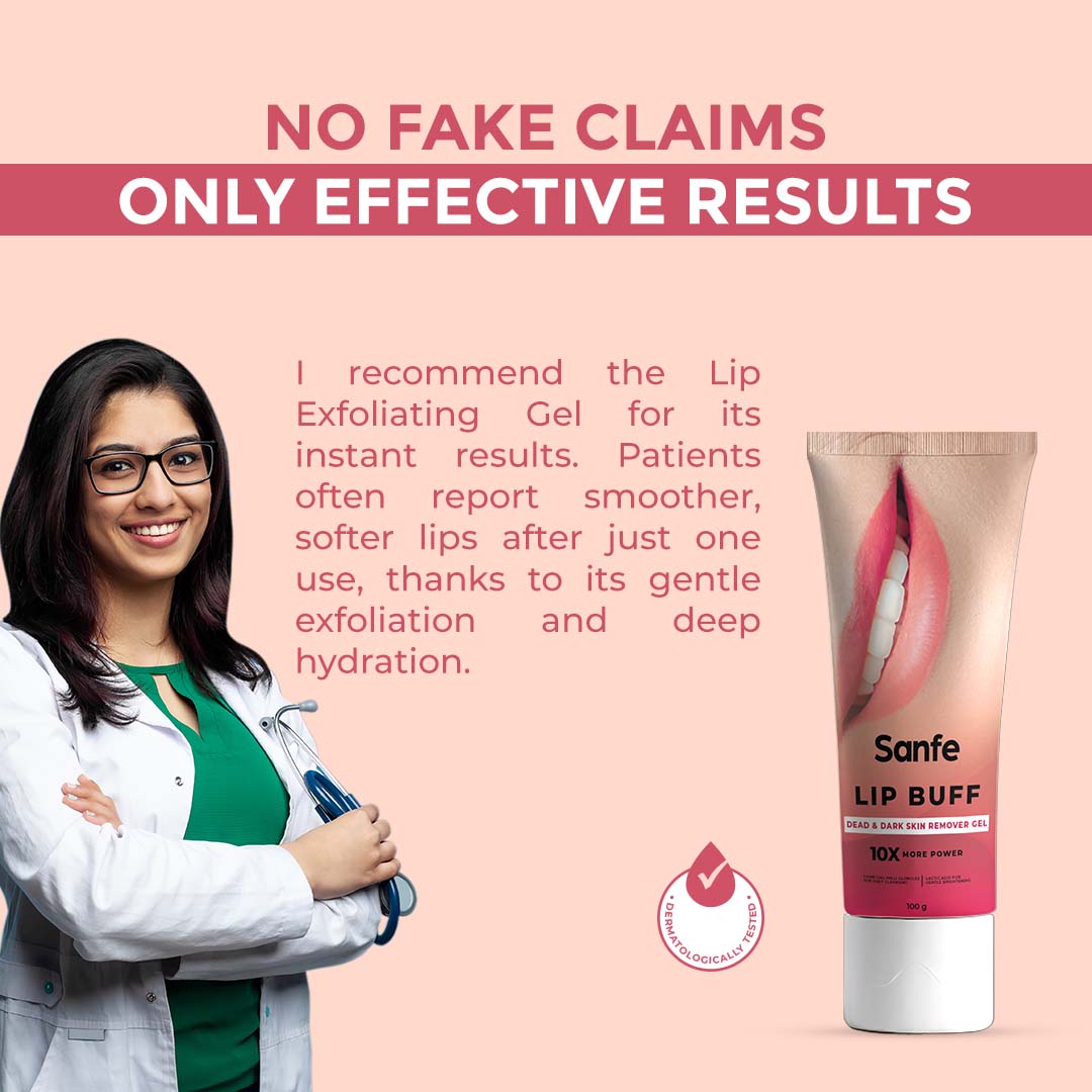 Lip Buff Gel, Dead & Dark Skin Removal Lip Scrub, Lip Balm For Pigmented Lips