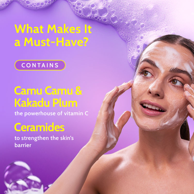 Vitamin C Brightening Face Wash Face Cleanser for Oily&Dry Skin