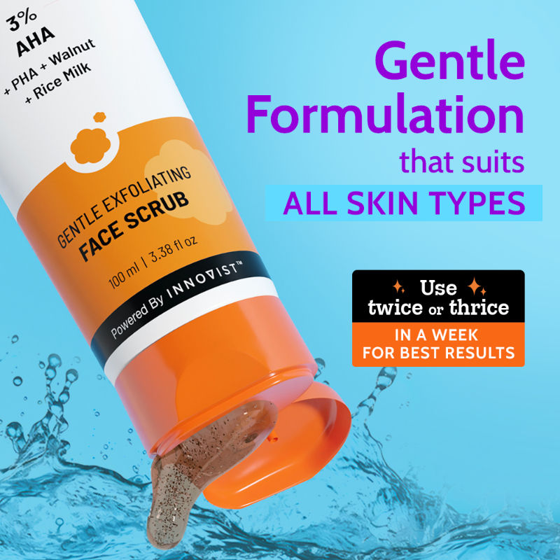 3% AHA Gentle Exfoliating Face Scrub For Dead Skin & Blackheads